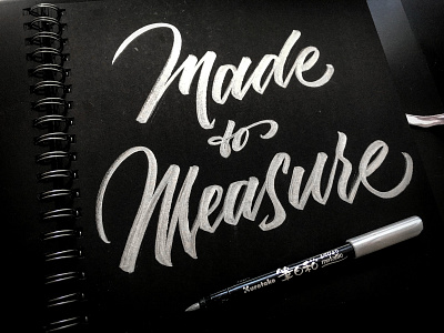 Made To Measure brush and ink brush calligraphy brush script hand lettering