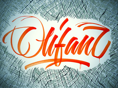 Olifant brush lettering brush script handwriting