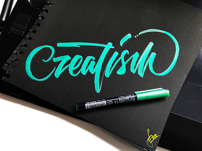 Creatism brush and ink brush calligraphy brush lettering brush script hand lettering