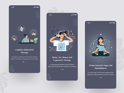 Onboarding of Therapy app design figma mobile app therapy app ui ux