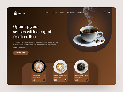 Coffee! coffee coffeeherosection design figma herosection landing page ui ux