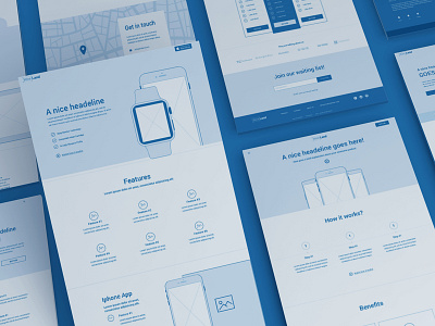 Wireland - Wireframing Template for Web Design Projects design kit prototype sketch sketchapp template ui ux web wireframe