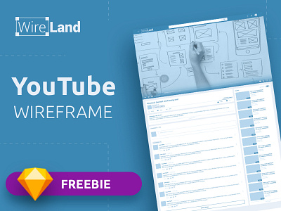 YouTube Wireframe freebie