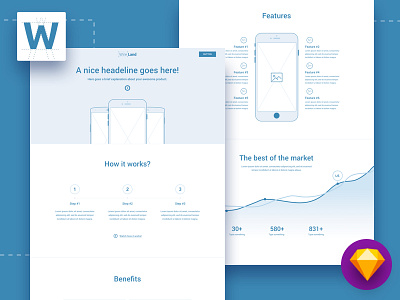 Wireland Shot design kit prototype sketch sketchapp template ui ux web wireframe