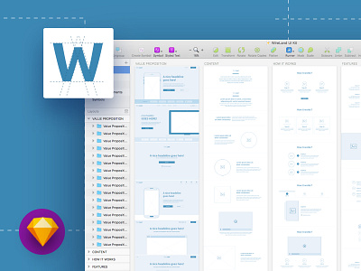 Wireframe Library Collection design kit prototype sketch sketchapp template ui ux web wireframe