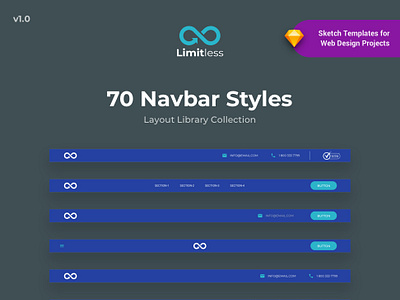 Limitless - Massive set of layouts and UI components for Sketch by UI ...