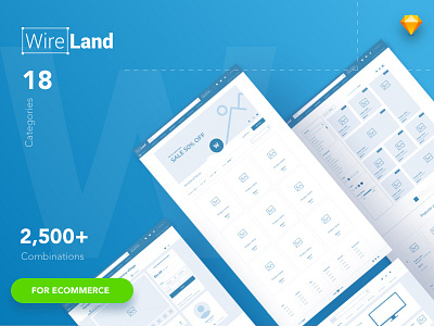 Wireframe UI Kit for E-commerce