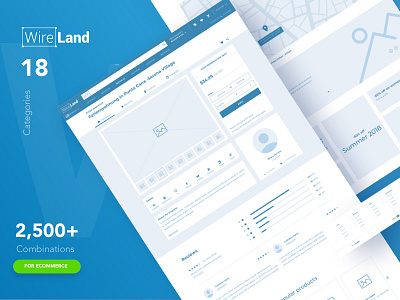 Wireframe UI Kit for E-commerce