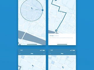 Map Wireframe Layouts for iOS by UI Design Resource on Dribbble