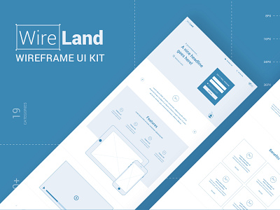 Wireframe Library Collection landing page multipurpose sketch app startup template ui ui kit ux web design website wireframe wireframe kit