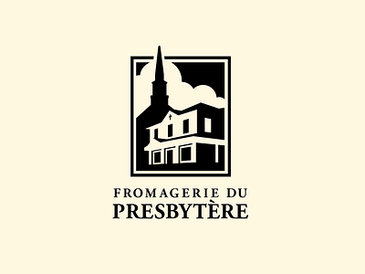 Fromagerie du Presbytère brand branding cheese church design logo vector