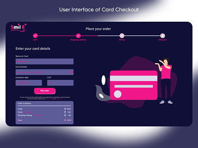 Card Checkout page UI design animation app billing page branding card dailyui design graphic design logo ui