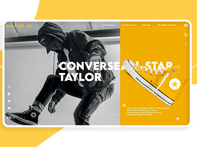 Landing page UI  : Home page for a shoe brand