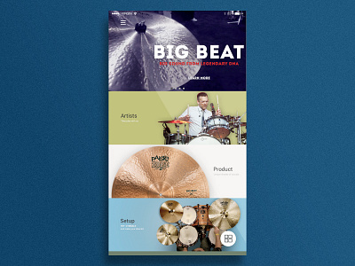 Paiste App Ui - home app cymbals drums paiste redesign switzerland ui