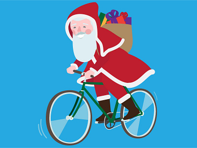 Biketowork Santa Claus