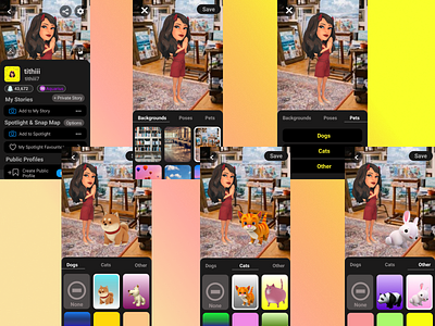Snapchat Bitmoji Upgrade 3d app design graphic design illustration ui ux