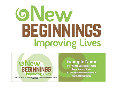 New Beginnings Logo Design branding business cards design icon layout logo typography vector