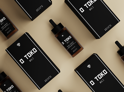 O Toko Sirum 3d 3d packaging black black white black and white blender japan japanese mock up packagedesign packaging packagingdesign product skincare