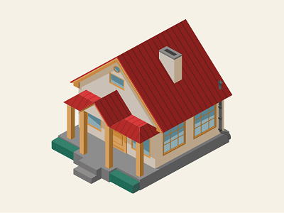 House Illustration 3d design house illustration isometric design vector