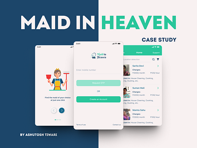 Hire Maids for Your Housework branding design development hire maid illustration logo logo design mobile app design ui design ux design website design