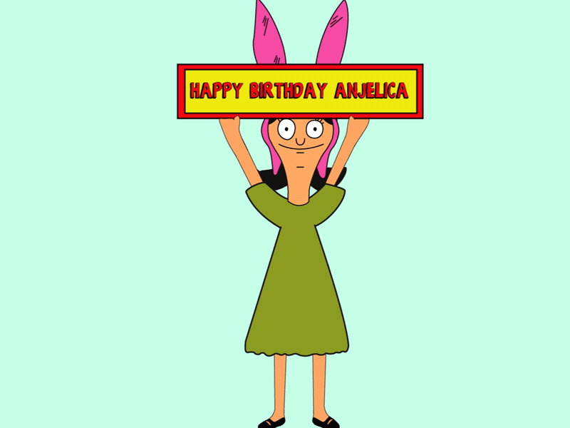 Louise says Happy Birthday after effects animation bobs burgers gif louise belcher motion