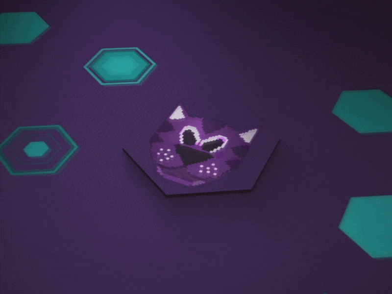 Cat. I'm a Kitty Cat animation kitty motion motion design purple techy