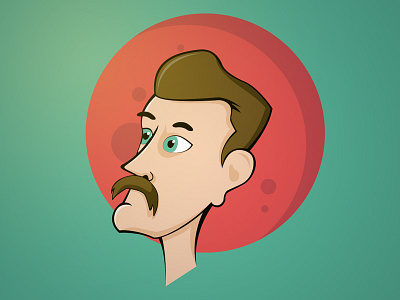 Mustache Man character character color color drawing hipster illo illustration mustache vector