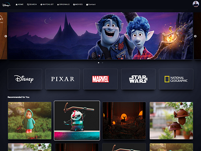 Disney Template app design designer developer graphic design reactjs tailwind ui ux web designer