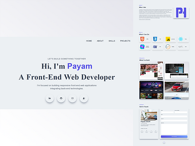 Personal Website app design designer developer nextjs nodejs reactjs ui web dveloper