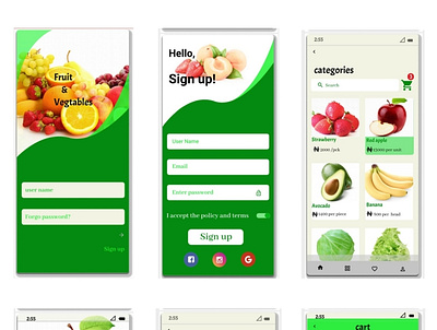 Fruity Fruits 3d app branding design logo ux