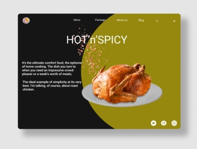 Hot n Spicy app design ui ux