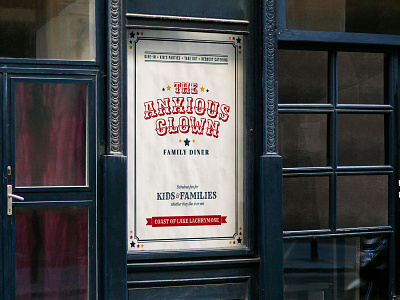 ASOUE: The Anxious Clown Restaurant Poster branding poster restaurant branding vintage design