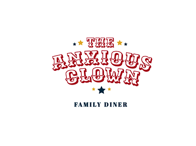 ASOUE: The Anxious Clown Logo branding logo restaurant typogaphy vintage