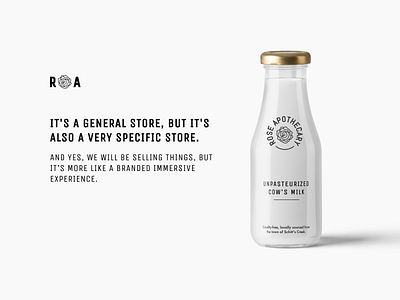 Rose Apothecary Milk Bottle Packaging (Schitt's Creek) brand identity food packaging packaging design