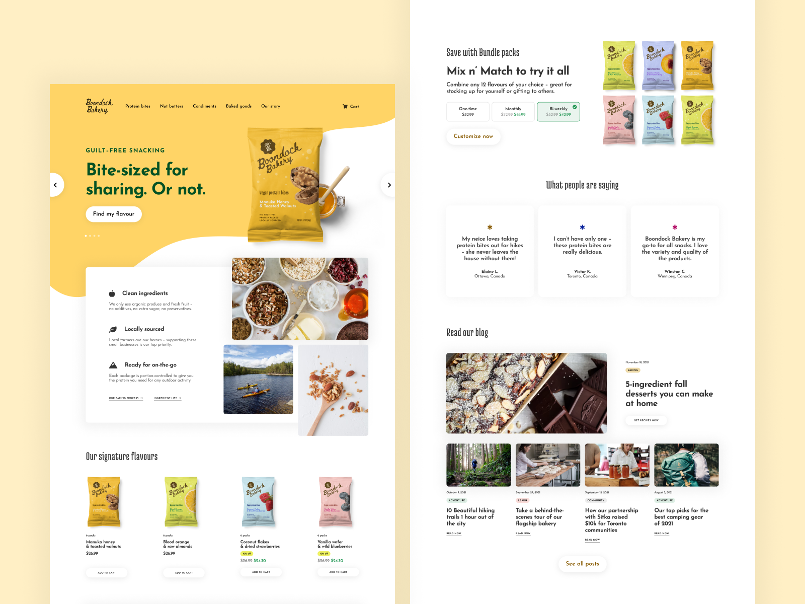 Boondock Bakery eCommerce Website by Mandy K Yu on Dribbble