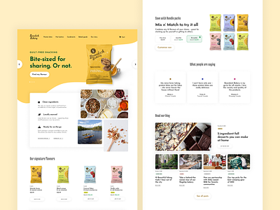 Boondock Bakery eCommerce Website adventure brand identity branding bright colorful ecommerce food fun granola grocery landing page outdoors packaging protein shopping snack sport ui web design
