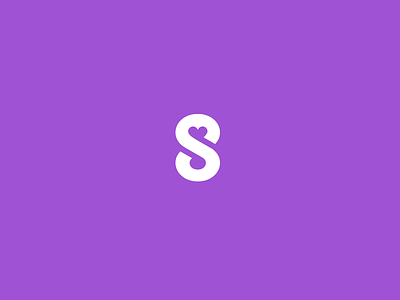 "S" for Support heart letterform logo logo design purple s type typography