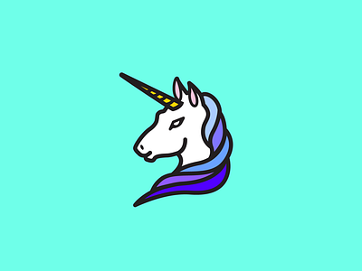 Beast Mode illustration mascot mythical neon unicorn