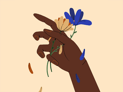 💐 flower hands illustration photoshop