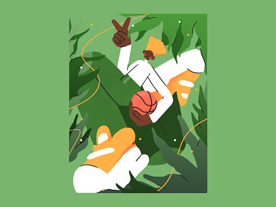 🏀 basket basketball character design dude green illustration man photoshop