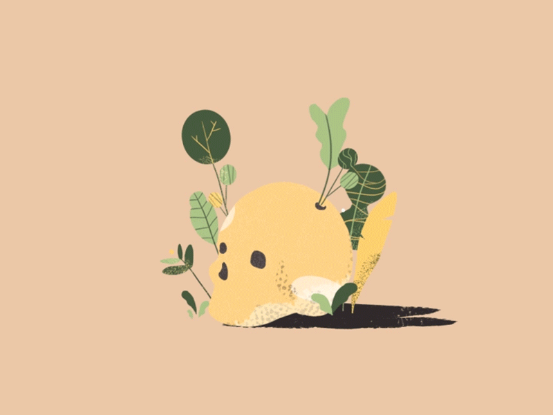 🌿💀🌱 animation cel design illustration mwahaha plant plants psd skull trend