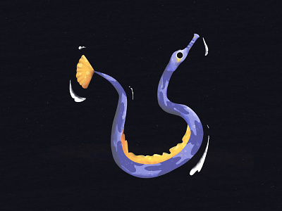 🐍 colors design eel illustration photoshop underwater