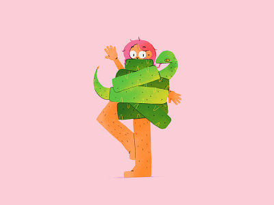 Monday 🐍 animal character design illustration snake