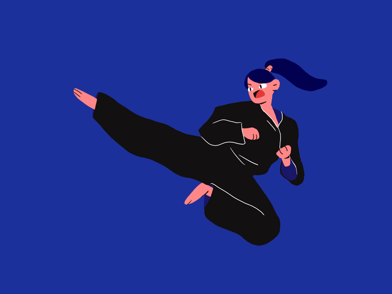🤜🏻 Ka-Pow! 🤛🏻 animation character design illustration karate loop motion photoshop pow
