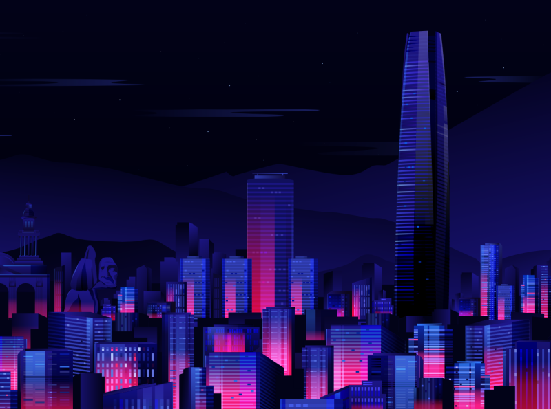 Chile Skyline by Nativo on Dribbble