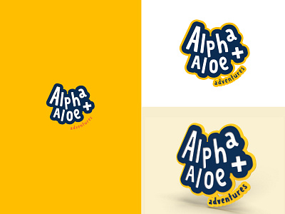 Alpha + Aloe Logo 3d apparel branding design emblem logo flat graphic design icon ill illustration logo merch vector