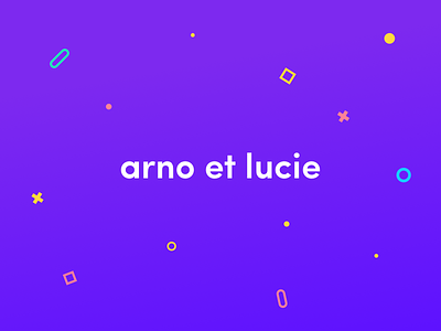 arno et lucie arno javascript landing page lucie particles