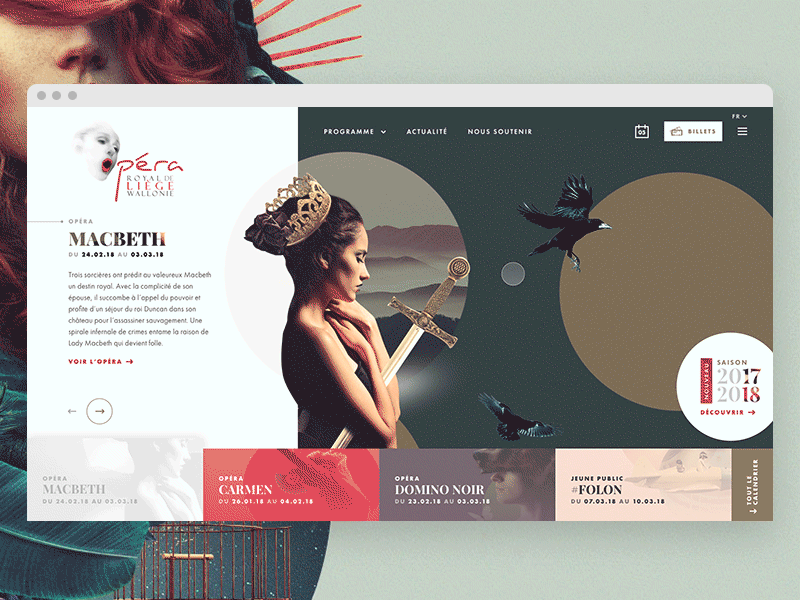 Opéra Royal de Liège-Wallonie freelance liege opera redesign show ux webdesign website