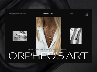 Orpheo's Art design je jewelry minimalism typography ui ux website