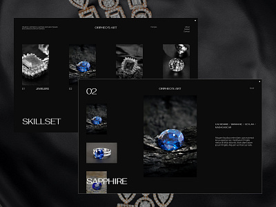 Orpheo's Art Gallery design jewelry minimalism typography ui ux